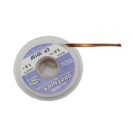 DESOLDERING WICK GOOT WICK CP-3015F 3.0MM/LENGTH 1.5M